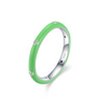 Minimalist Multicolor Enamel Dripping Gel Texture Geometric S925 Silver Ring For Women