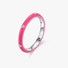 Minimalist Multicolor Enamel Dripping Gel Texture Geometric S925 Silver Ring For Women