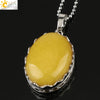 Minimalist Natural Amethyst Crystal Oval Pendant Necklace With Ball Chain Simple Unisex Jewelry