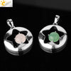 Minimalist Natural Crystal Hollow Star Pendant Necklace With Ball Chain Amethyst Stone Jewelry For Women
