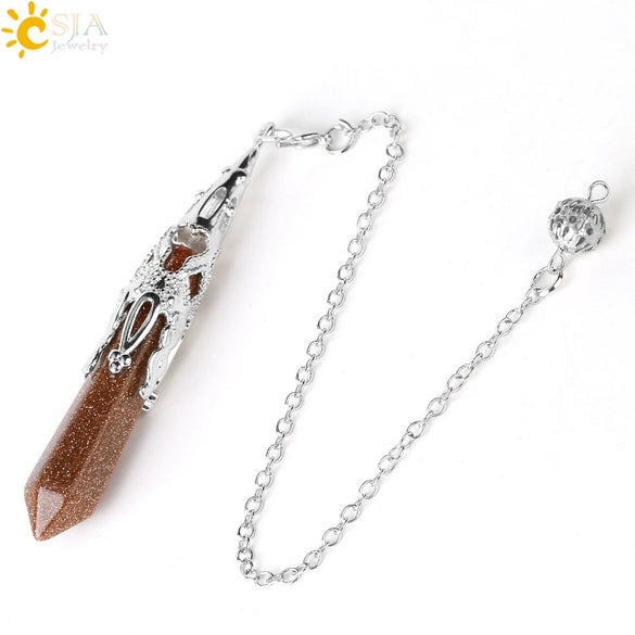 Minimalist Natural Crystal Key Pendant With Bronze Tone Copper Plated Trim Semi Precious Stone Electroplated Jewelry Decoration