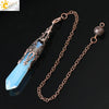 Minimalist Natural Crystal Key Pendant With Bronze Tone Copper Plated Trim Semi Precious Stone Electroplated Jewelry Decoration
