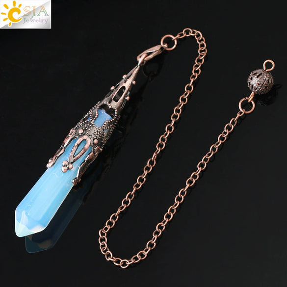 Minimalist Natural Crystal Key Pendant With Bronze Tone Copper Plated Trim Semi Precious Stone Electroplated Jewelry Decoration