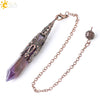 Minimalist Natural Crystal Key Pendant With Bronze Tone Copper Plated Trim Semi Precious Stone Electroplated Jewelry Decoration