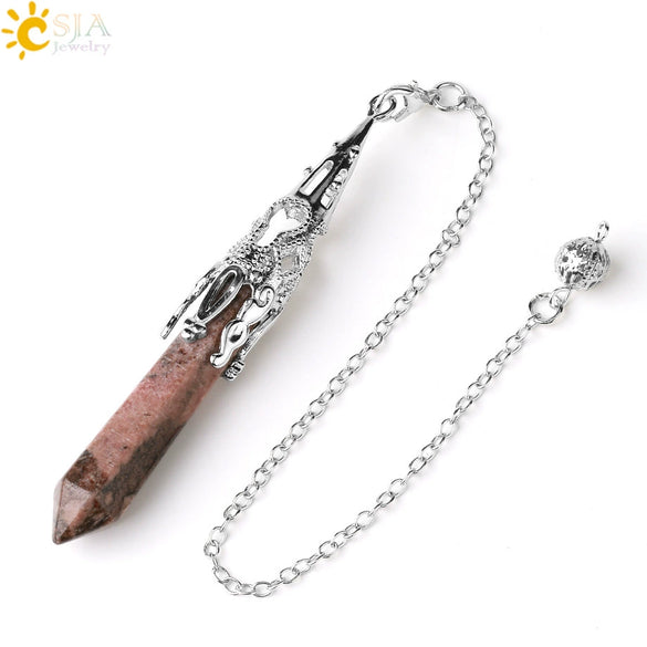 Minimalist Natural Crystal Key Pendant With Bronze Tone Copper Plated Trim Semi Precious Stone Electroplated Jewelry Decoration