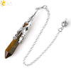 Minimalist Natural Crystal Key Pendant With Bronze Tone Copper Plated Trim Semi Precious Stone Electroplated Jewelry Decoration