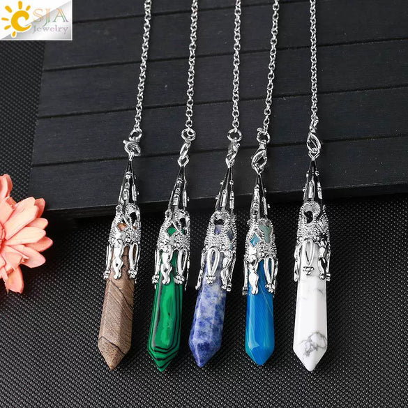 Minimalist Natural Crystal Key Pendant With Bronze Tone Copper Plated Trim Semi Precious Stone Electroplated Jewelry Decoration