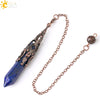 Minimalist Natural Crystal Key Pendant With Bronze Tone Copper Plated Trim Semi Precious Stone Electroplated Jewelry Decoration