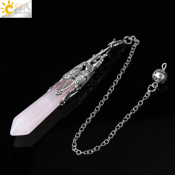 Minimalist Natural Crystal Key Pendant With Bronze Tone Copper Plated Trim Semi Precious Stone Electroplated Jewelry Decoration