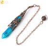 Minimalist Natural Crystal Key Pendant With Bronze Tone Copper Plated Trim Semi Precious Stone Electroplated Jewelry Decoration
