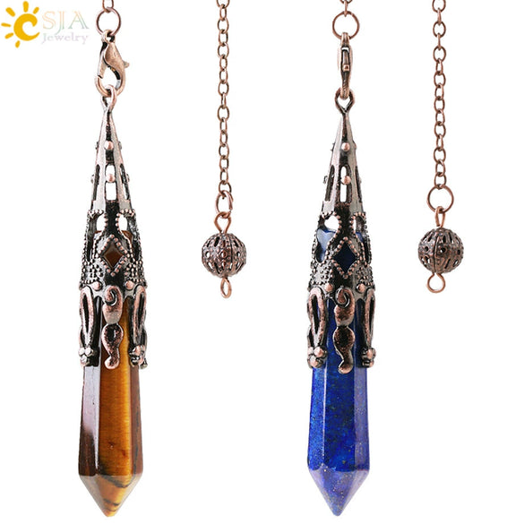 Minimalist Natural Crystal Key Pendant With Bronze Tone Copper Plated Trim Semi Precious Stone Electroplated Jewelry Decoration