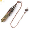 Minimalist Natural Crystal Key Pendant With Bronze Tone Copper Plated Trim Semi Precious Stone Electroplated Jewelry Decoration