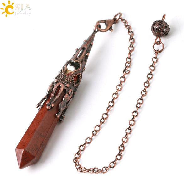 Minimalist Natural Crystal Key Pendant With Bronze Tone Copper Plated Trim Semi Precious Stone Electroplated Jewelry Decoration