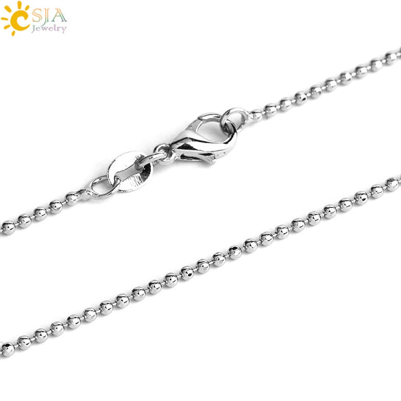 Minimalist Natural Crystal Rhombus Pendant Necklace With Polished Stone On Ball Chain For Unisex Wear