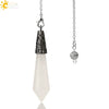 Minimalist Natural Crystal Stone Cone Pendulum Pendant With Gold Plated Bronze Decorative Jewelry