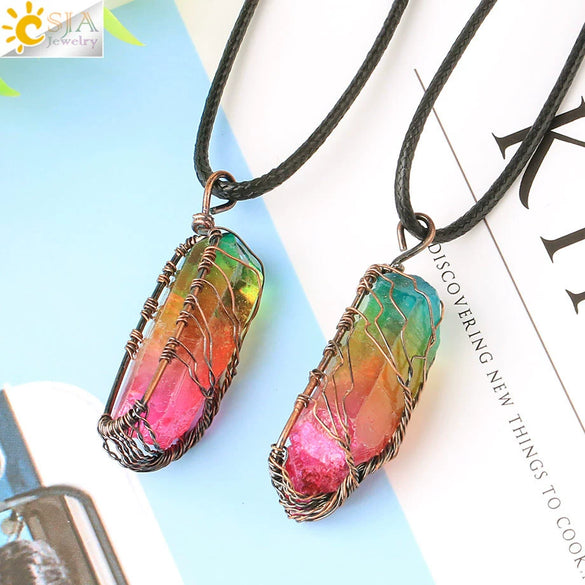 Minimalist Natural Crystal Stone Necklace With Irregular Crystal Pendant And Ball Chain Creative Pendant Necklace