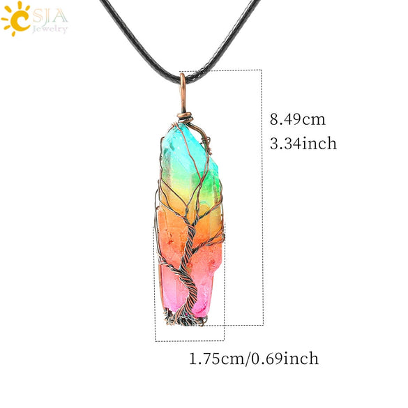 Minimalist Natural Crystal Stone Necklace With Irregular Crystal Pendant And Ball Chain Creative Pendant Necklace