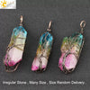Minimalist Natural Crystal Stone Necklace With Irregular Crystal Pendant And Ball Chain Creative Pendant Necklace
