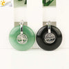 Minimalist Natural Crystal Tree Of Life Peace Buckle Pendant Necklace With Ball Chain Gemstone Jewelry