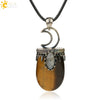 Minimalist Natural Crystal U Shaped Moon Inlaid Glitter Flat Crystal Necklace With Bead Chain