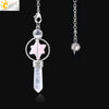 Minimalist Natural Stone And Copper Rotatable Six Pointed Star Merkaba Pendant Jewelry