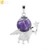 Minimalist Natural Stone Crystal Angel Wing Pendant Necklace Charm For Women In Multicolor Alloy Jewelry