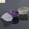 Minimalist Natural Stone Irregular Pendant Necklace With Electroplated Copper Accessories Crystal Quartz Hanging Ornament