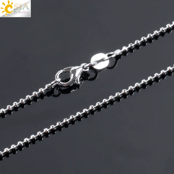 Minimalist Natural Stone Rabbit Pendant Necklace With Ball Chain Electroplated Stainless Steel And Copper Animal Jewelry