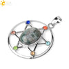 Minimalist Oval And Star Natural Crystal Pendant Necklace With Rhinestone Electroplated Geometric Jewelry