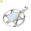 Minimalist Oval And Star Natural Crystal Pendant Necklace With Rhinestone Electroplated Geometric Jewelry