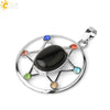 Minimalist Oval And Star Natural Crystal Pendant Necklace With Rhinestone Electroplated Geometric Jewelry