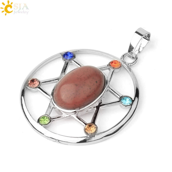 Minimalist Oval And Star Natural Crystal Pendant Necklace With Rhinestone Electroplated Geometric Jewelry