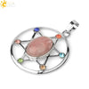 Minimalist Oval And Star Natural Crystal Pendant Necklace With Rhinestone Electroplated Geometric Jewelry