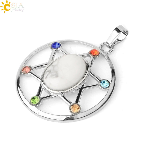 Minimalist Oval And Star Natural Crystal Pendant Necklace With Rhinestone Electroplated Geometric Jewelry