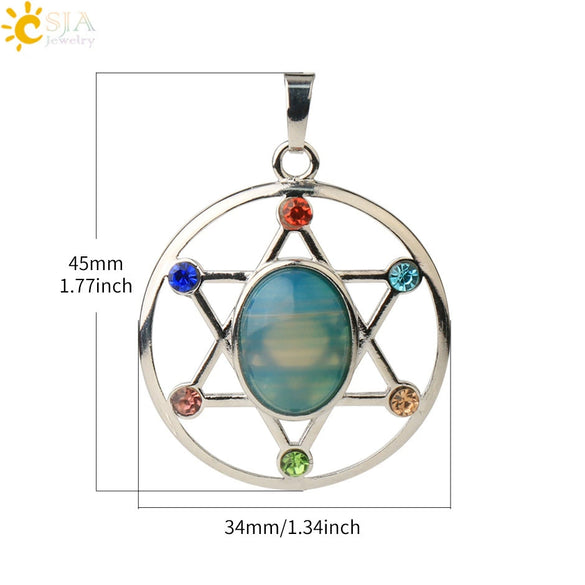 Minimalist Oval And Star Natural Crystal Pendant Necklace With Rhinestone Electroplated Geometric Jewelry