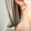 Minimalist Oval Stitching 316L Stainless Steel Electroplating Earrings Bracelet Jewelry Suit