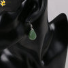 Minimalist Pear Shaped Drop Earrings With Natural Stone Crystal And Copper Accessories For Women