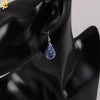 Minimalist Pear Shaped Drop Earrings With Natural Stone Crystal And Copper Accessories For Women