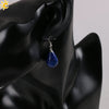 Minimalist Pear Shaped Drop Earrings With Natural Stone Crystal And Copper Accessories For Women