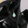 Minimalist Pear Shaped Drop Earrings With Natural Stone Crystal And Copper Accessories For Women