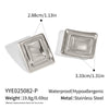 Minimalist Personality Square Titanium Steel Stud Earrings With Colorblocking And Pvd Vacuum Real Gold Electroplating For Unisex Wholesale Jewelry