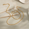 Minimalist Plain Stackable Hiphop Punk Stainless Steel Chain With 18K Gold Electroplated Nonfading Geometric Design