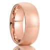 Minimalist Rose Gold Electroplated Tungsten Steel Plain Wedding Band Rings For Couples