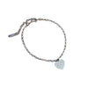 Minimalist Round Beads Heart Shape Electroplated Stainless Steel Chain Bracelet For Women