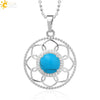 Minimalist Round Crystal Stone Pendant Necklace With Ball Chain Lace Detail Unisex Fashion Jewelry For Men And Women