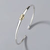 Minimalist Smiley Face Geometric Bracelet For Women In S925 Sterling Silver Electroplated Simple All Match Jewelry