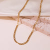 Minimalist Stainless Steel And Titanium Steel Plain Chain Women's Necklace With Electroplating
