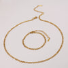 Minimalist Stainless Steel And Titanium Steel Plain Chain Women's Necklace With Electroplating