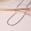 Minimalist Stainless Steel And Titanium Steel Plain Chain Women's Necklace With Electroplating