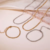 Minimalist Stainless Steel And Titanium Steel Plain Chain Women's Necklace With Electroplating